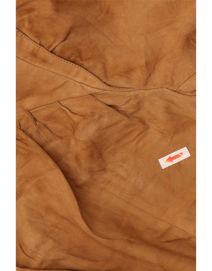 Винтажный женский замшевый бомбер IT 42 Medium Beige Leather
