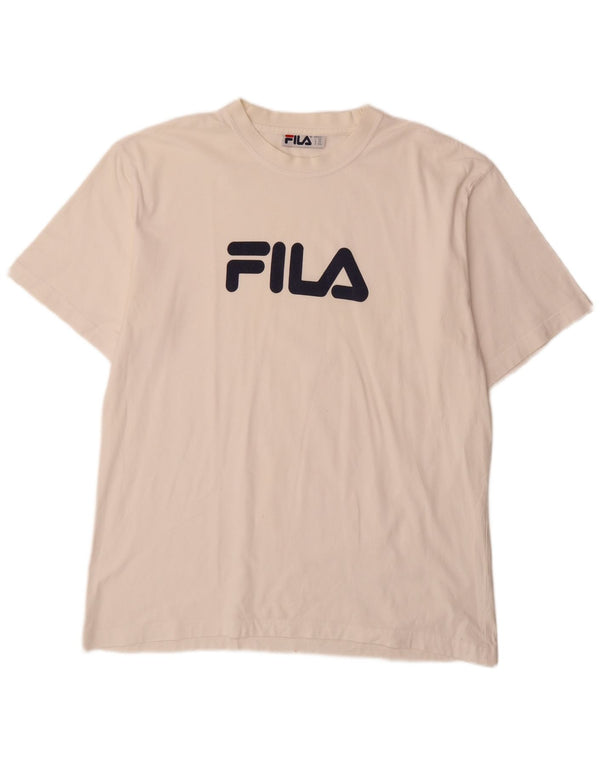 Мужская футболка Fila Regular с рисунком Top IT 58 2XL, белый хлопок