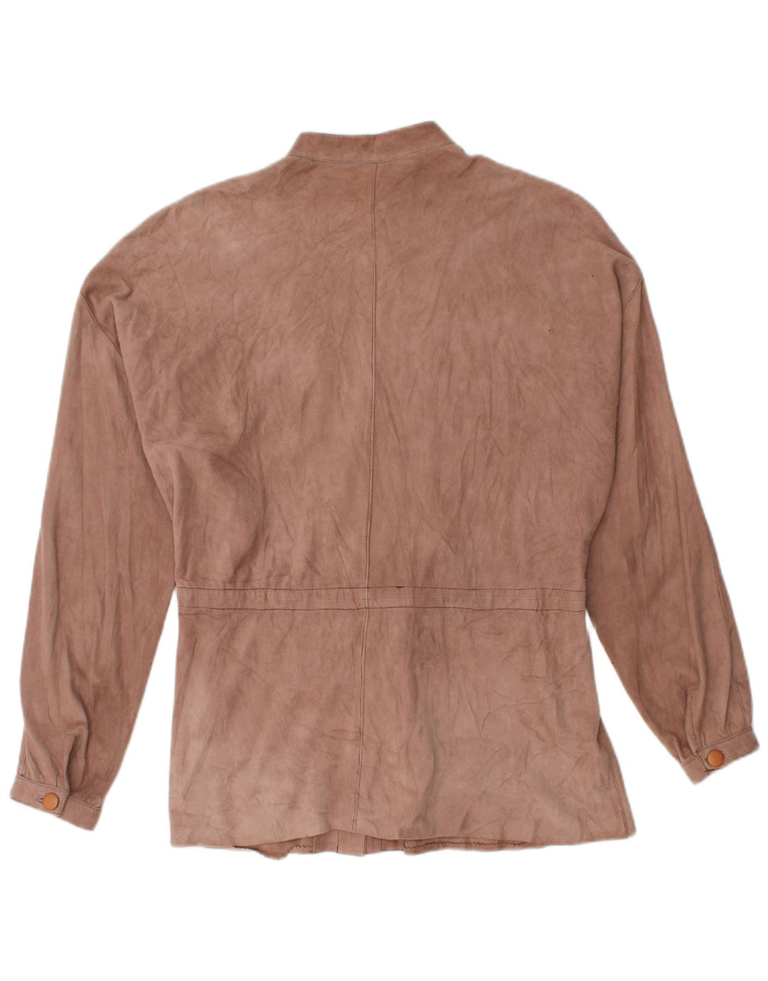 ВИНТАЖНАЯ женская замшевая блузка-рубашка EU 44 XL Коричневая