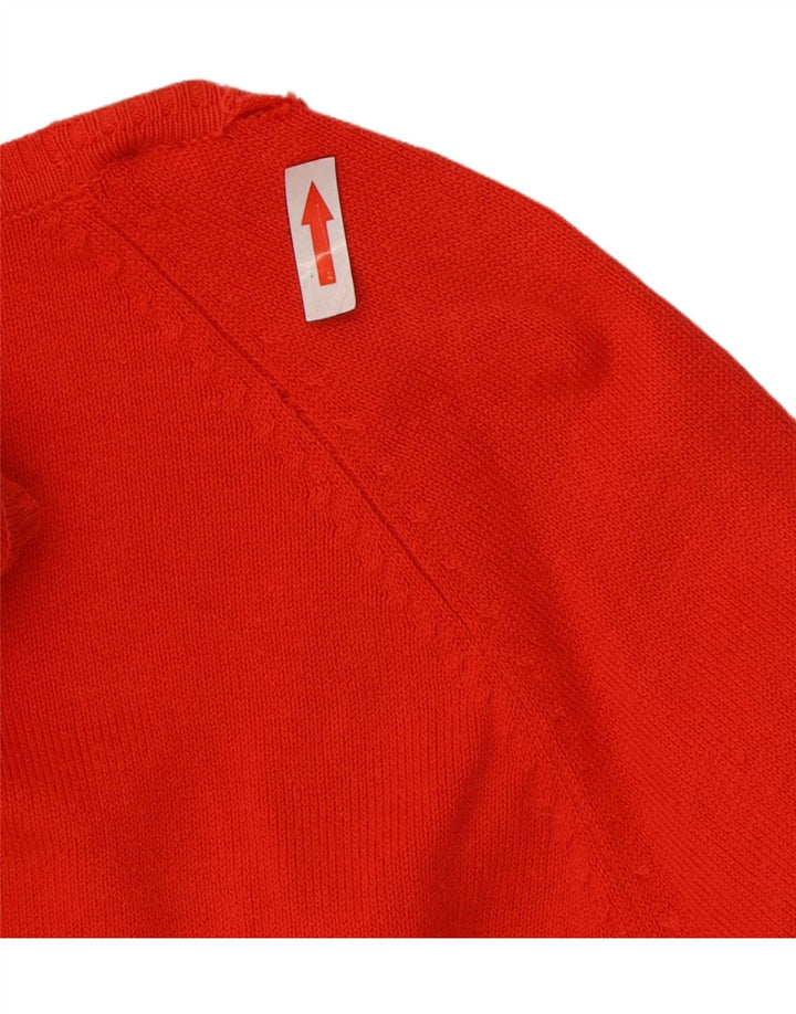 Женский кардиган Zara UK 12, хлопковый средний красный цвет