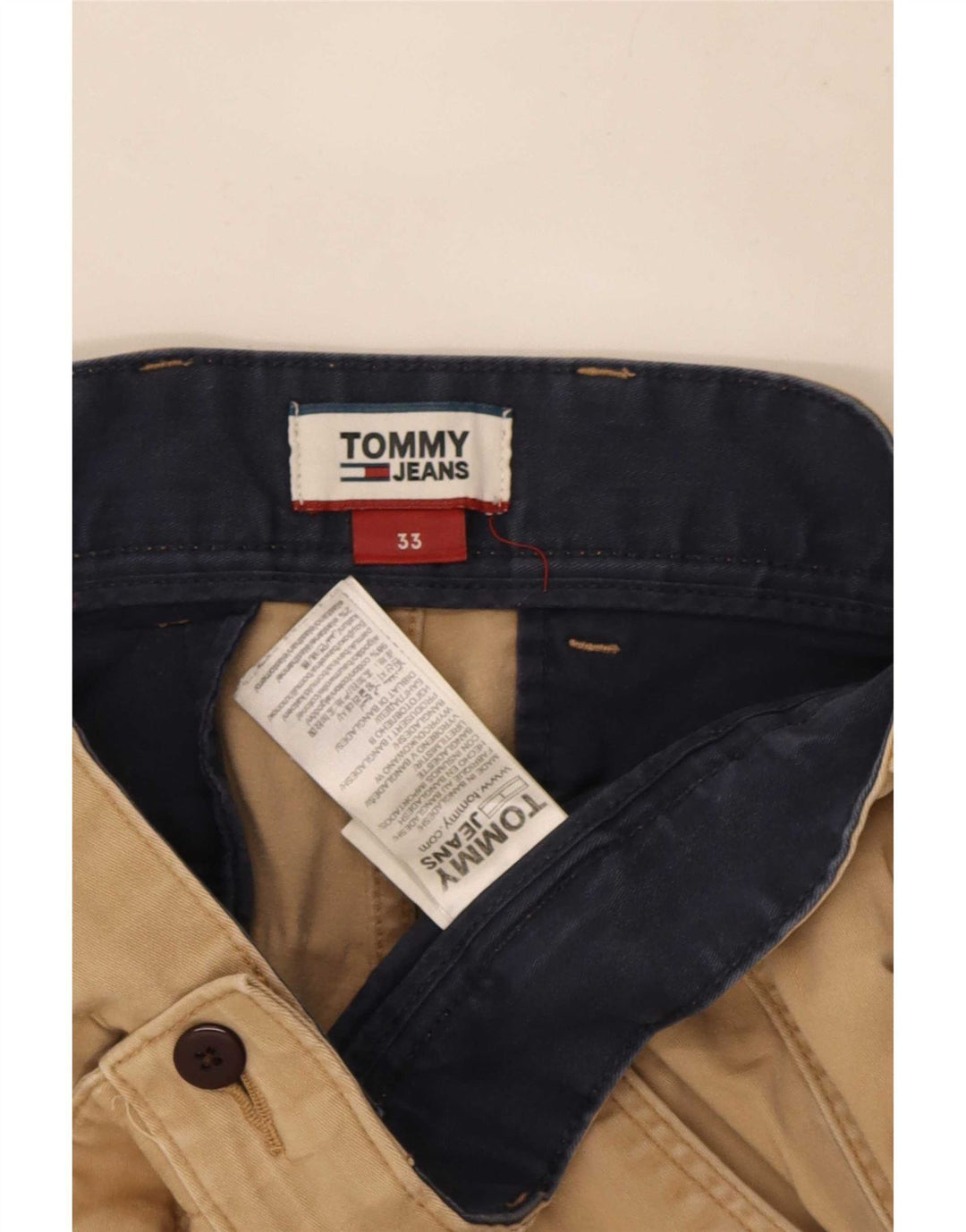 Мужские шорты чинос Tommy Hilfiger W33, средний бежевый, хлопок
