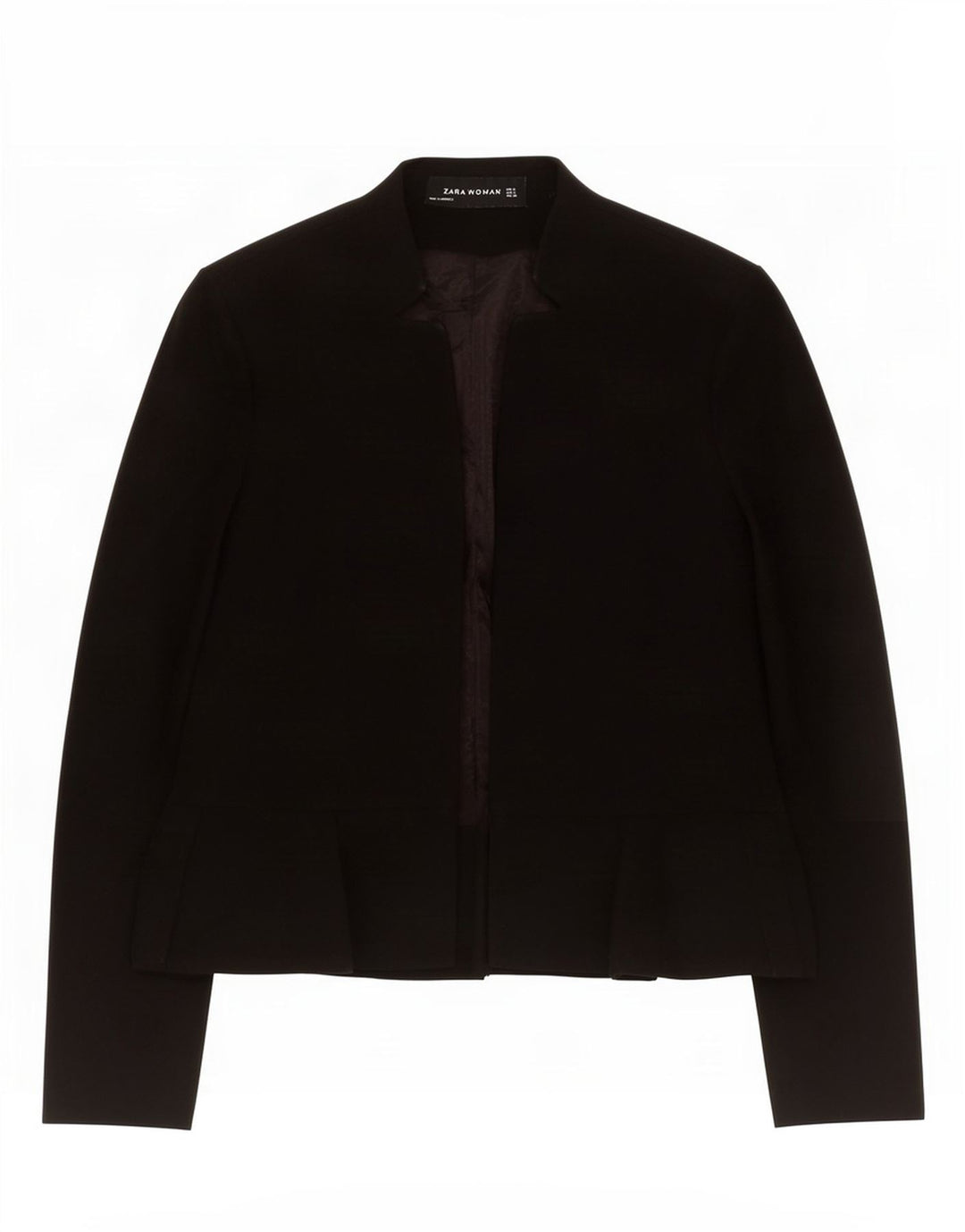 Женский открытый пиджак Zara UK 10, маленький черный