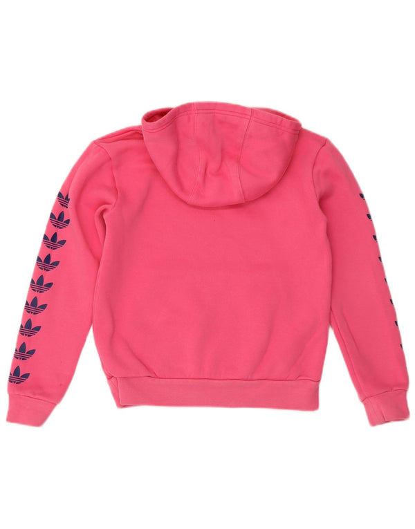 Джемпер с капюшоном Adidas для девочек 9-10 лет, розовый хлопок