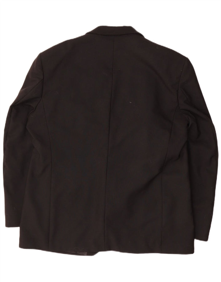 Мужской пиджак на 1 пуговице Wilvorst UK 42 XL, черная шерсть
