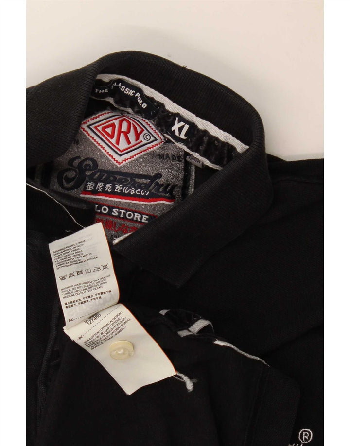 Мужская рубашка-поло Superdry XL, черный хлопок