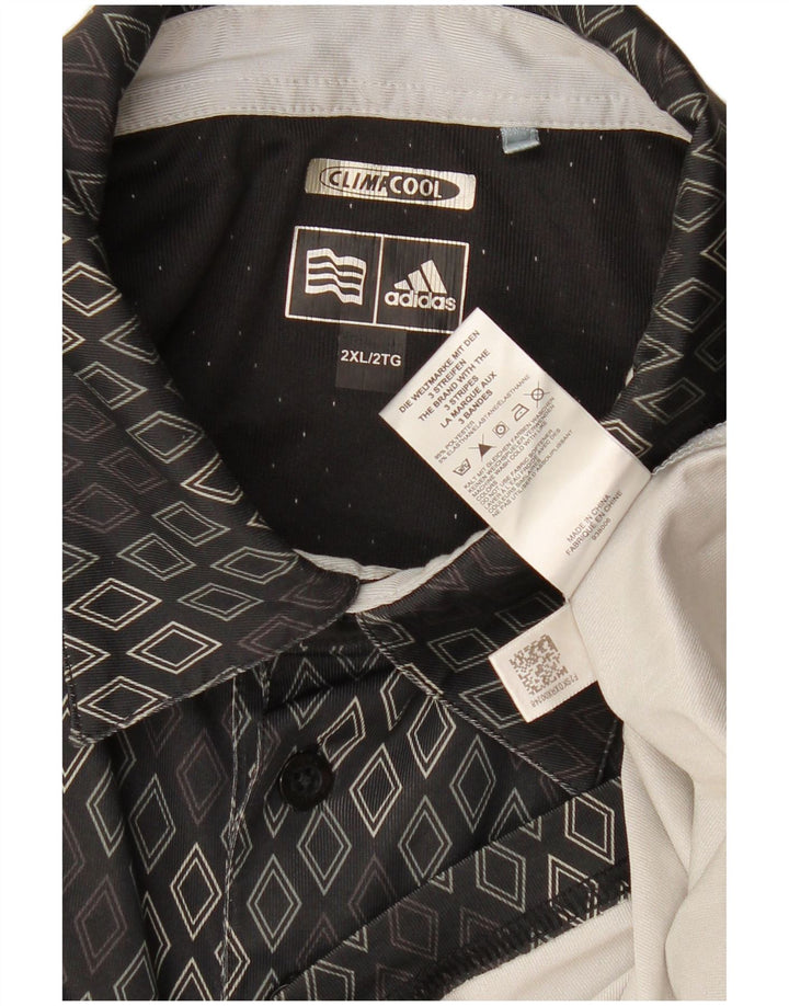 Мужская рубашка-поло Adidas Climacool 2XL, черный полиэстер Argyle/Diamond