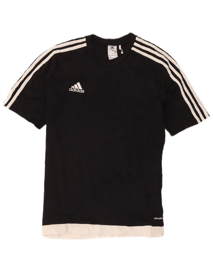 Мужская футболка Adidas Climalite Top Medium Black с цветными блоками из полиэстера