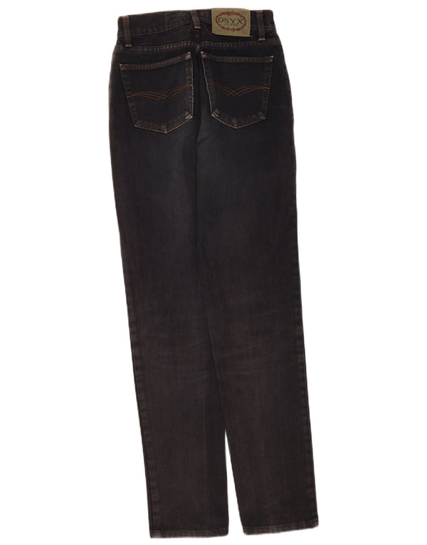 Женские зауженные джинсы с ониксом W28 L31, черный хлопок