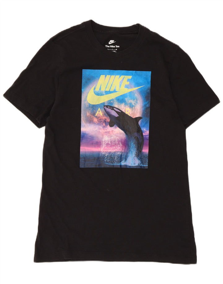 Мужская футболка с рисунком Nike, маленький черный хлопок
