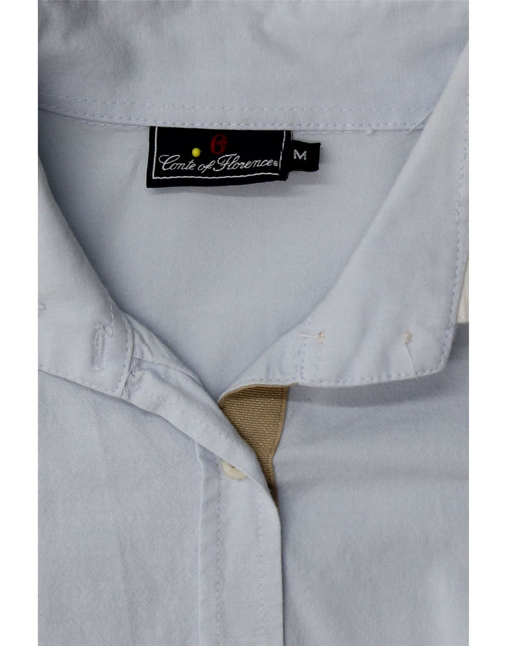 Рубашка женская CONTE OF FLORENCE UK 12, хлопковая, среднего синего цвета