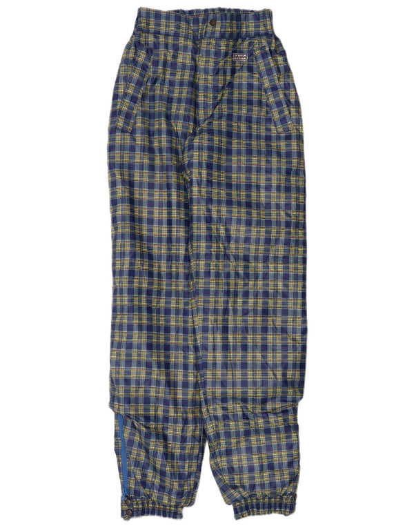 Винтажные женские брюки-ветровки с высокой талией IT 44 Medium W26 L32 Navy Bl