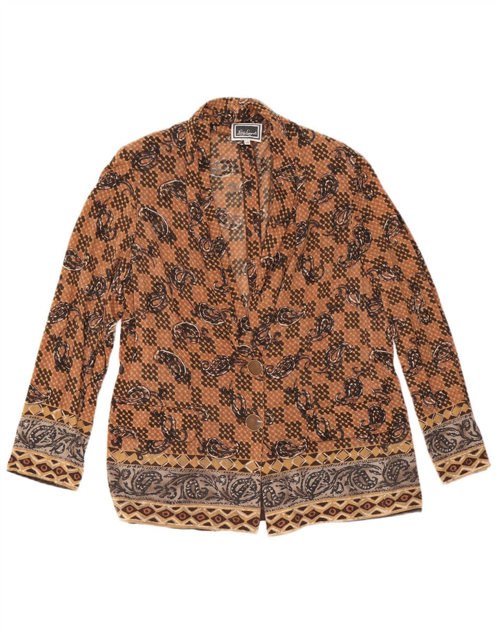 LUISA SPAGNOLI Женский пиджак на 2 пуговицах IT 48 XL Коричневый с пейсли