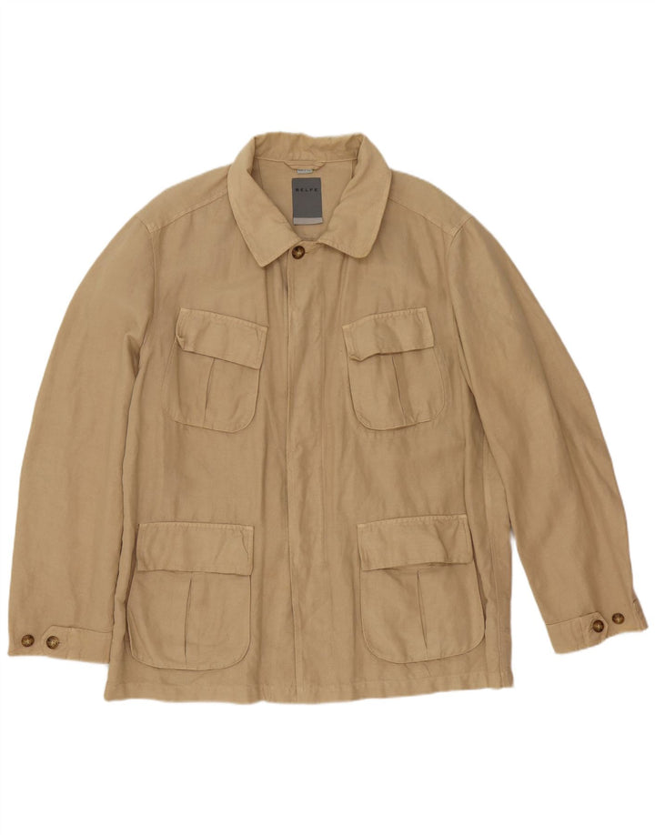 Мужская куртка Belfe UK 44 2XL, бежевый хлопок