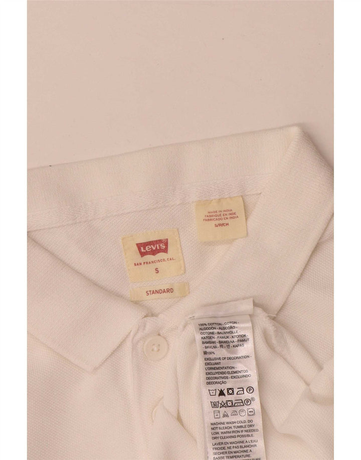 Мужская рубашка поло Levi's Standard, маленькая белая, хлопковая