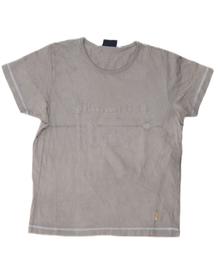 Женская футболка с рисунком CHAMPION Top UK 10, маленький размер, темно-синий, хлопок