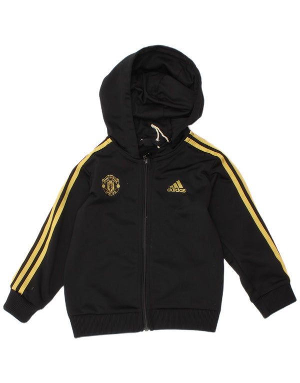 Adidas Baby Boys Manchester United Свитер с капюшоном на молнии 18-24 месяцев Черный