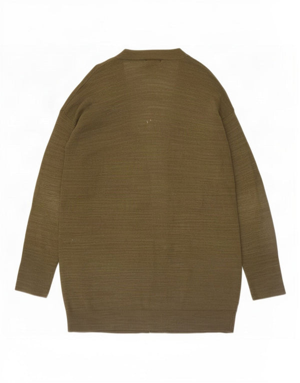 Женский удлиненный открытый кардиган Massimo Dutti UK 14, средний хаки