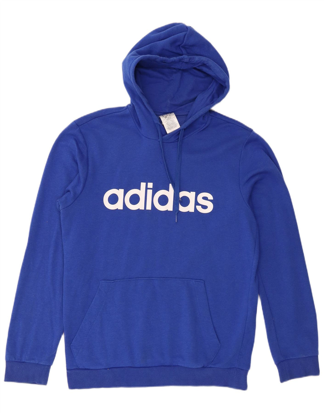 Мужской джемпер с капюшоном Adidas с рисунком, средний синий, хлопок