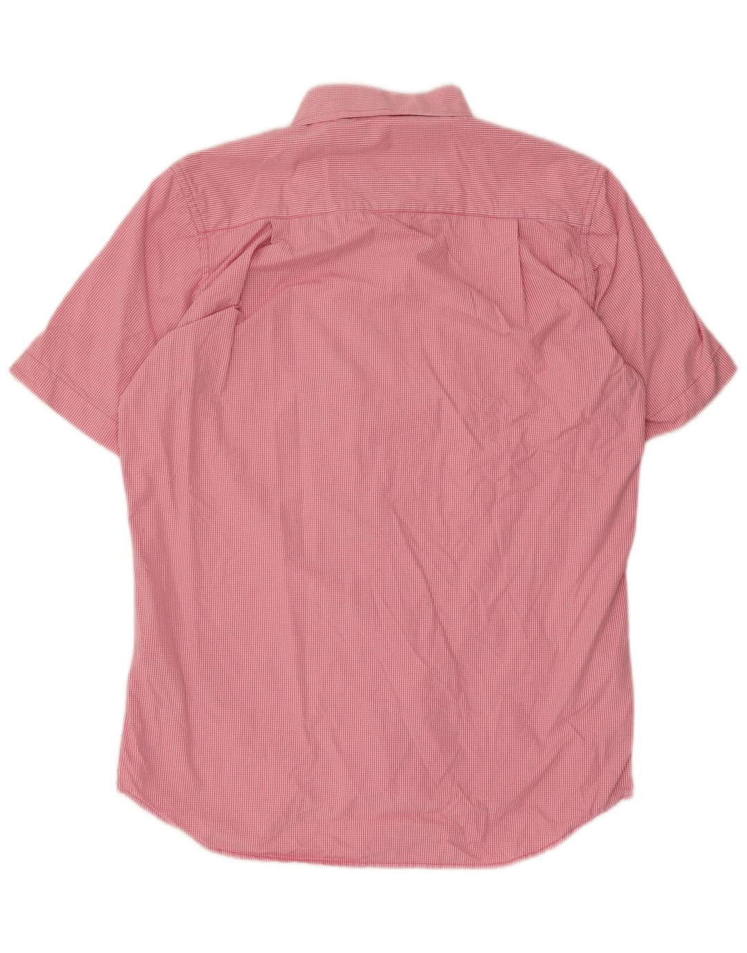 Superdry Мужская рубашка с коротким рукавом, большая розовая клетка, хлопок