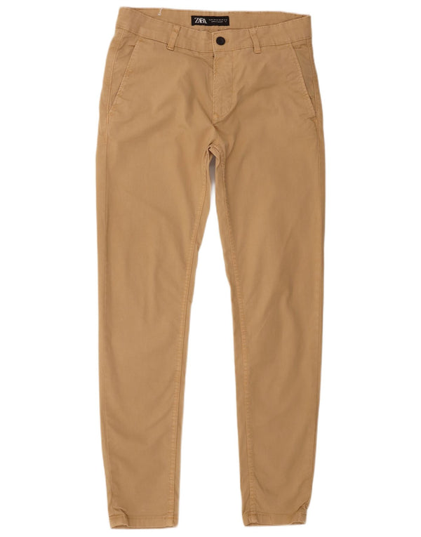 Мужские брюки-чиносы Zara Slim EU 38 Small W30 L30 Бежевые