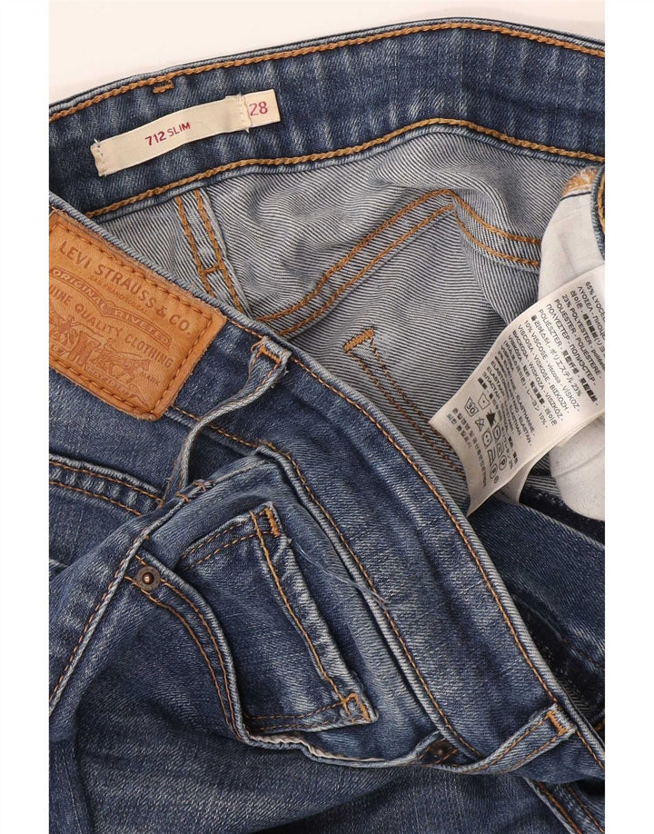 Женские зауженные джинсы Levi's 712 W28 L32 синие из лиоцелла