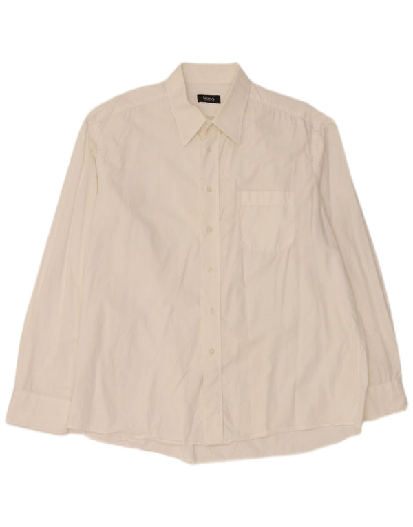 Мужская рубашка Hugo Boss, размер 44, 17, 1/2 XL, белый хлопок