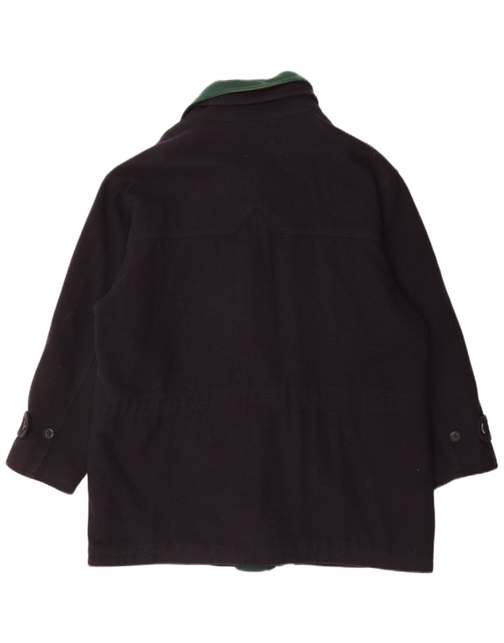 ВИНТАЖНОЕ мужское пальто UK 42 XL темно-синее шерстяное