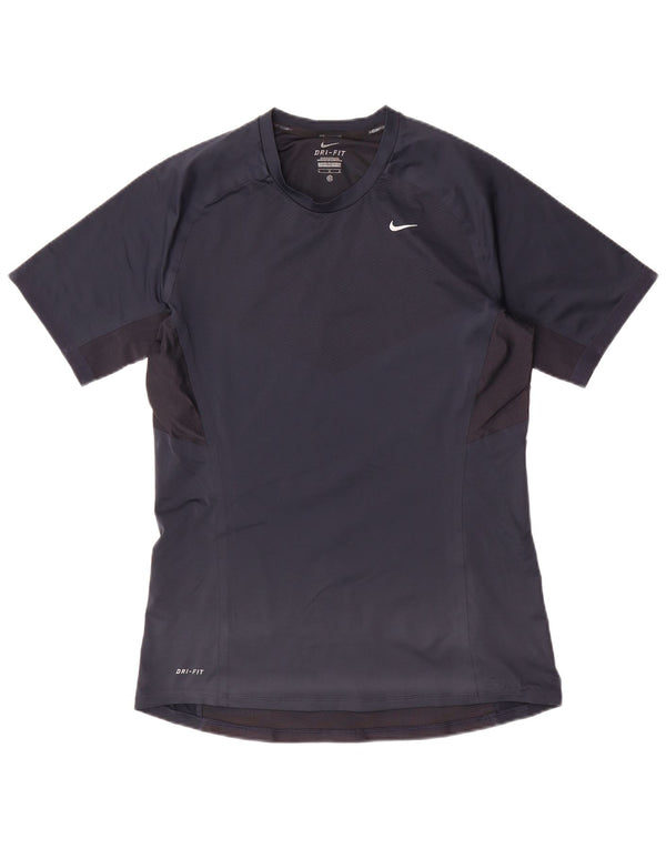 Женская футболка Nike Dri Fit Top UK 14, средний темно-синий цвет с блоками