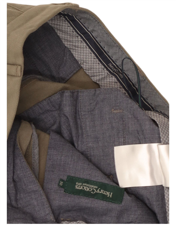 HENRY COTTONS Мужские прямые брюки чинос IT 50 Large W34 L29 Бежевые