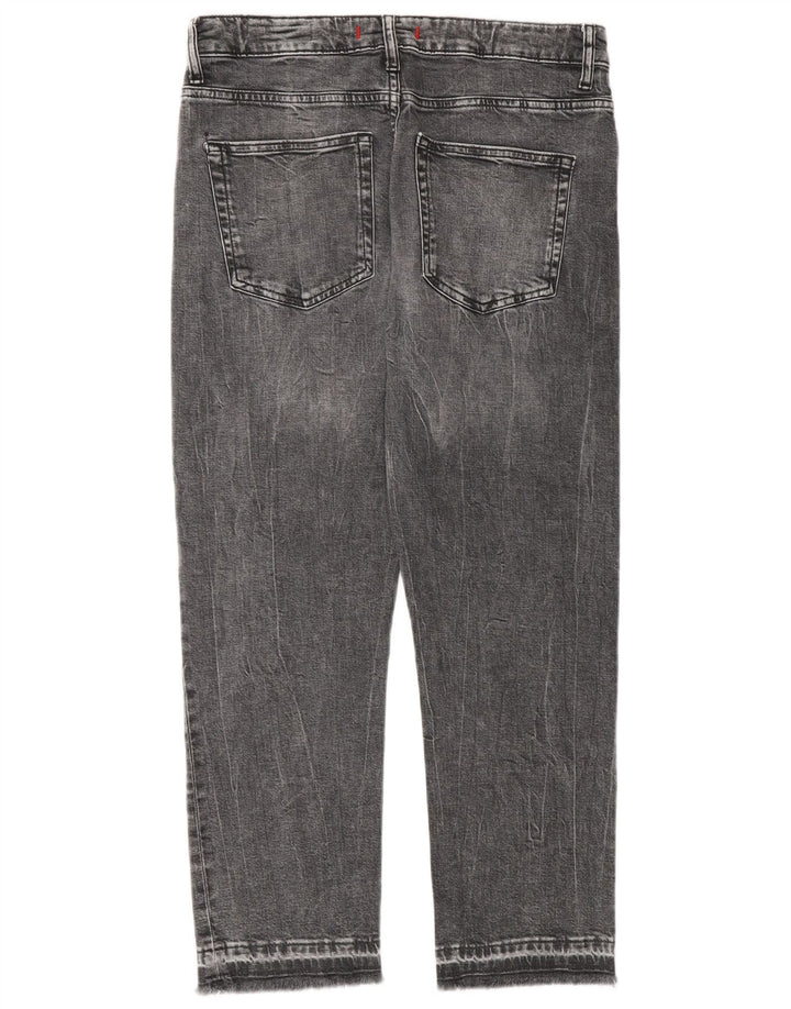 Женские прямые джинсы Zara EU 38, маленькие W28 L26, серые