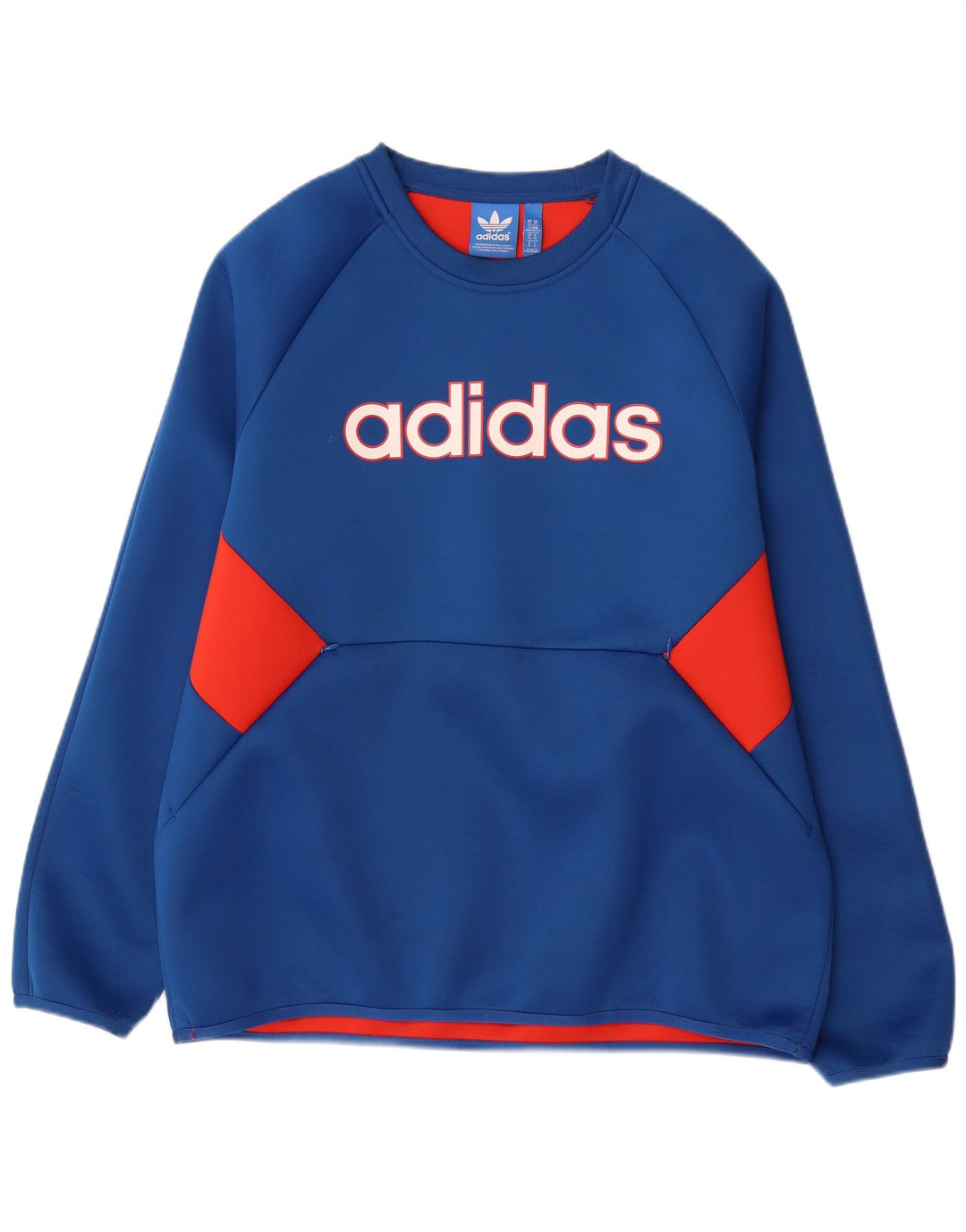 Мужской свитшот ADIDAS с рисунком, XL, синий, полиэстер с цветными блоками