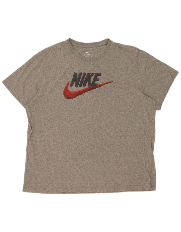 Мужская футболка с рисунком Nike Top 2XL серая в крапинку