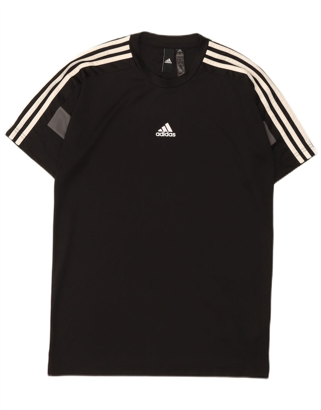 Мужская футболка Adidas Aeroready, маленький черный полиэстер с цветными блоками