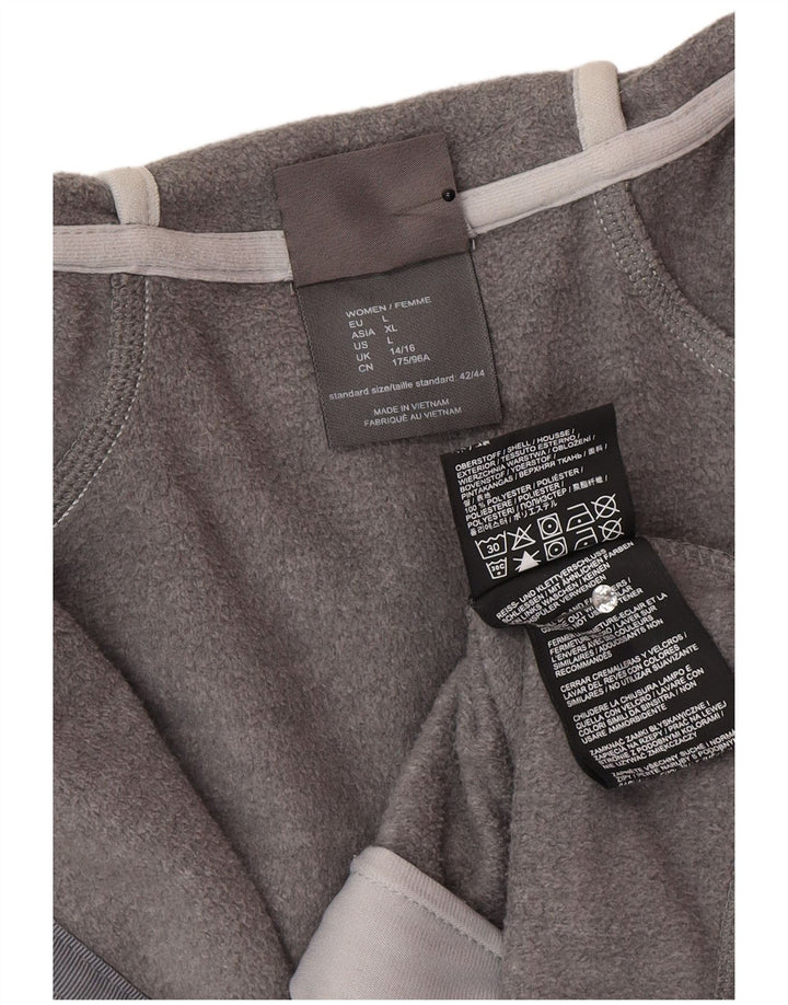 Женский свитер с капюшоном на молнии Jack Wolfskin, Великобритания, 14/16, большой серый полиэстер