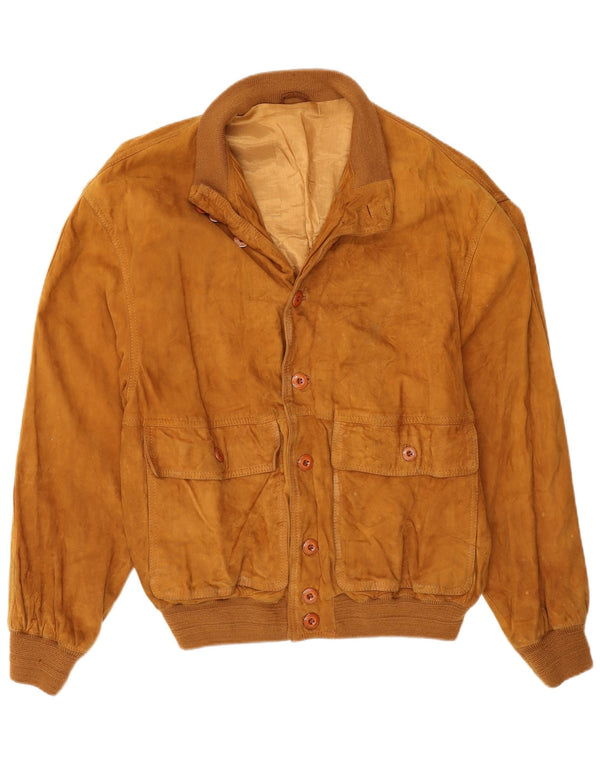 Мужской замшевый бомбер Gara IT 48 Medium Beige Leather