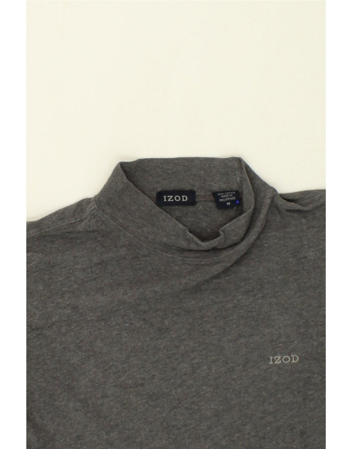 IZOD Mens Top Long Sleeve Medium Grey Cotton Vintage Izod and Second-Hand Izod from Messina Hembry 