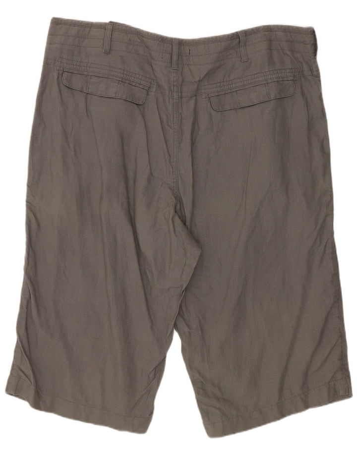 Мужские шорты чинос Marks & Spencer W38 XL серые льняные