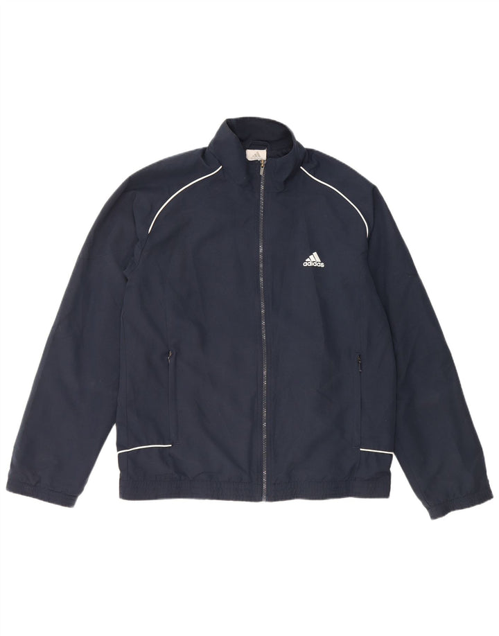 Мужская спортивная куртка ADIDAS UK 38/40, средний темно-синий полиэстер