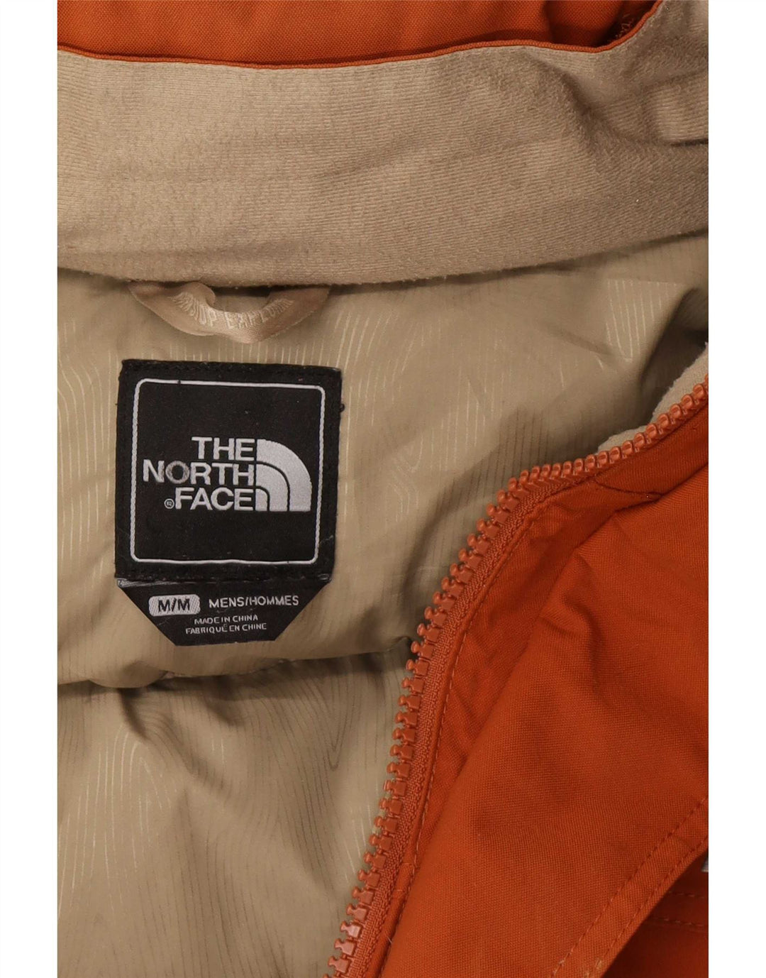 Мужская парка с капюшоном The North Face UK 38, средний оранжевый нейлон