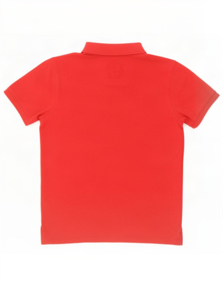 Crew Clothing Мужская рубашка поло среднего красного цвета из хлопка