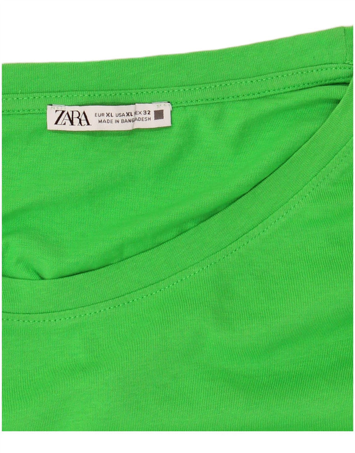 ZARA Womens Vest Top UK 18 XL Green