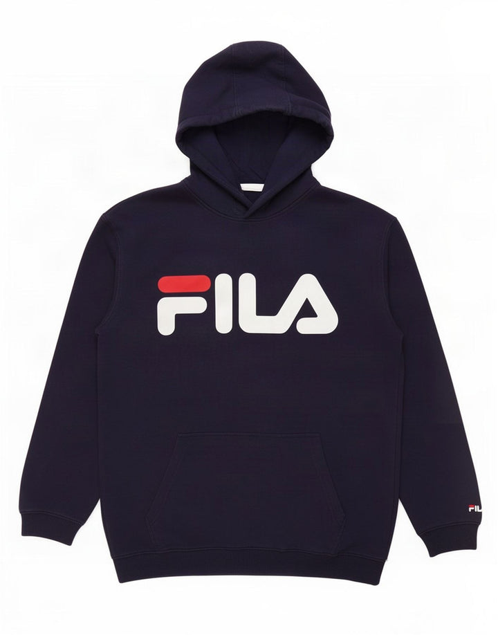 Fila Мужской джемпер с капюшоном с рисунком, средний, темно-синий