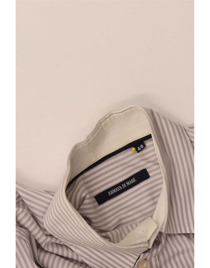 Мужская рубашка Armata Di Mare IT 48 Medium White в тонкую полоску