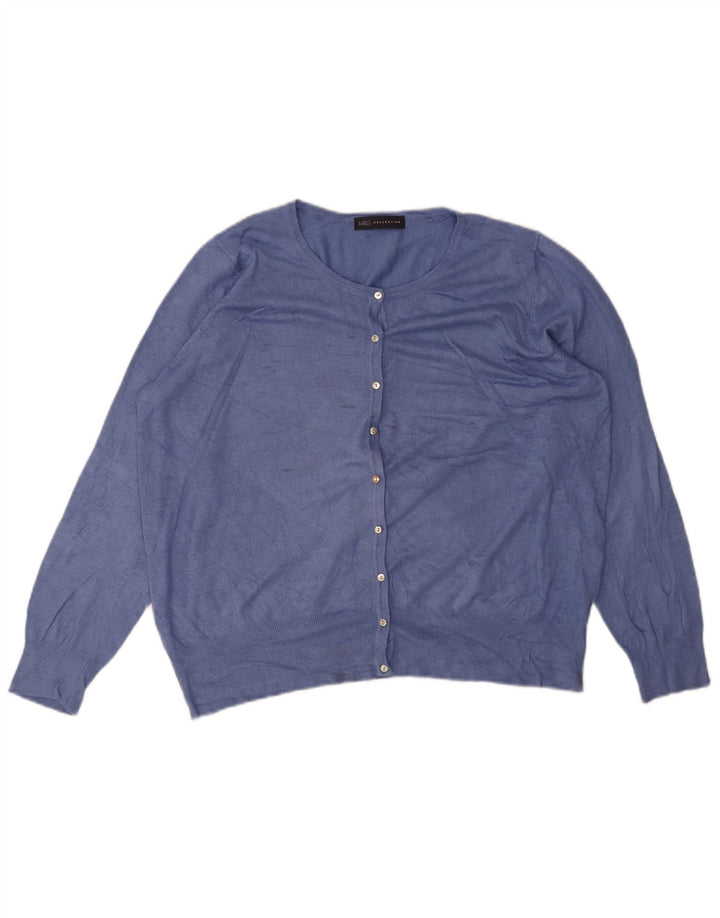 Женский кардиган Marks & Spencer UK 20 2XL Синий Вискоза