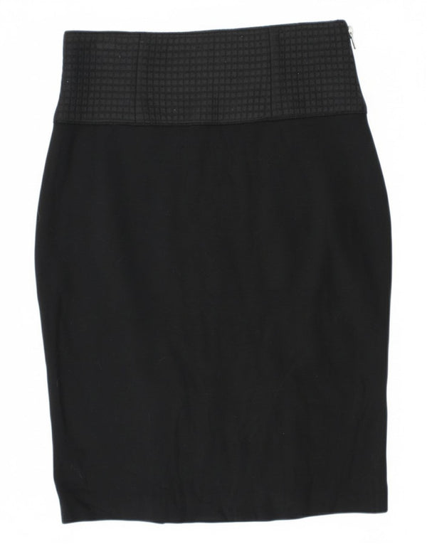 Pinko Женская юбка-карандаш UK 12 Medium W28 Черная вискоза