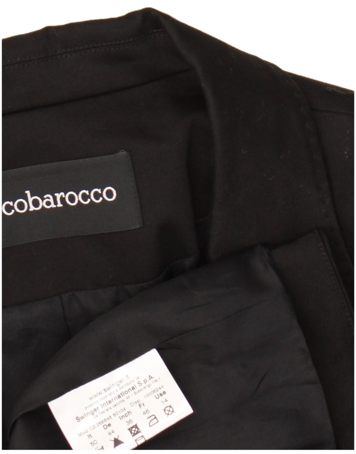 Женский пиджак на двух пуговицах Roccobarocco IT 50 XL, черный хлопок