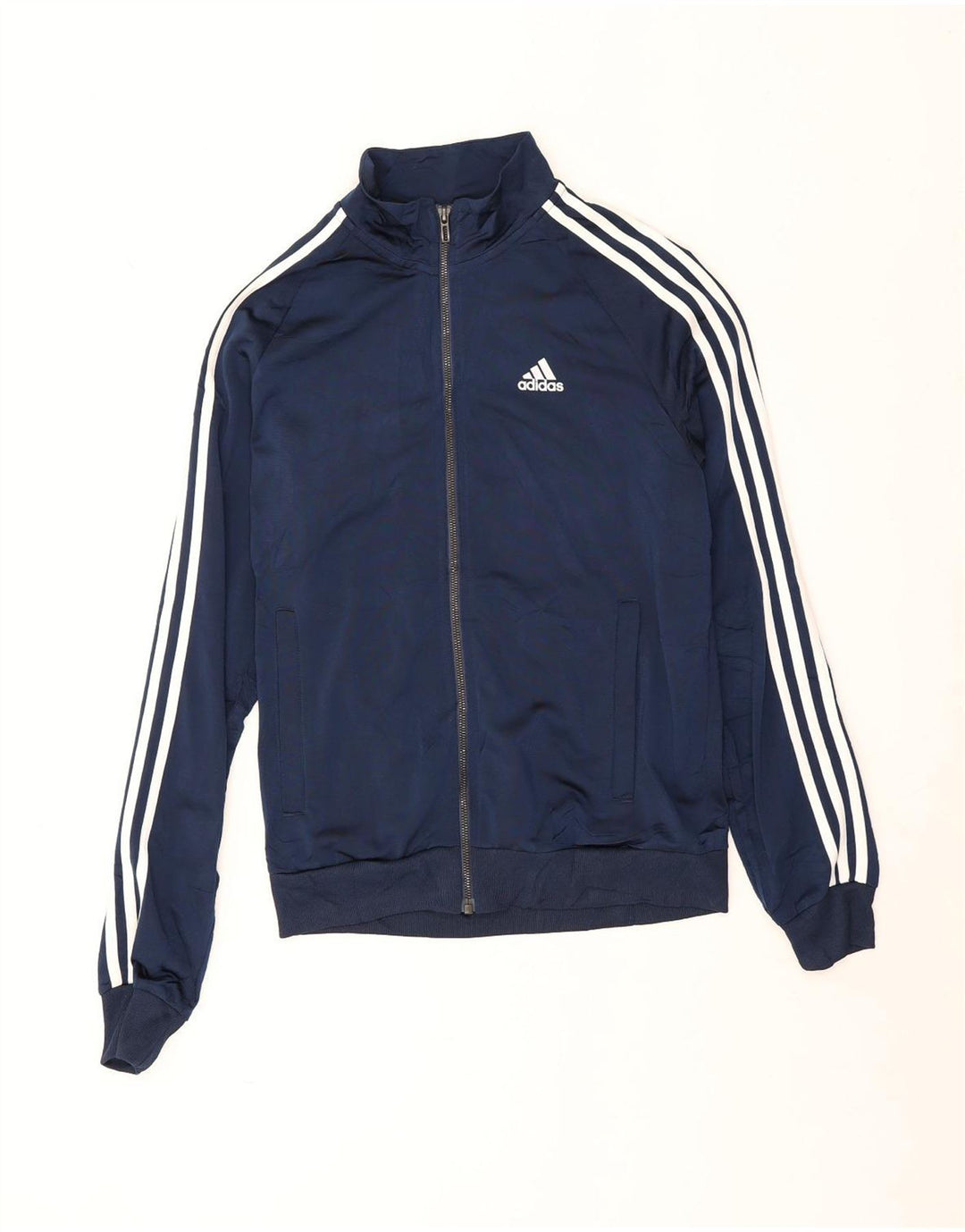 Мужской спортивный костюм Adidas, верхняя куртка, маленький темно-синий, полиэстер с цветными блоками