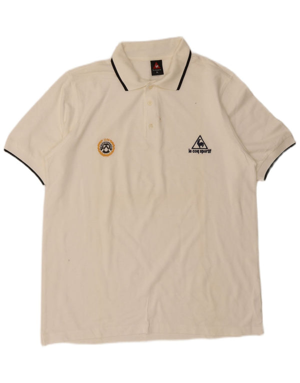 Мужская рубашка-поло Le Coq Sportif XL, белый хлопок