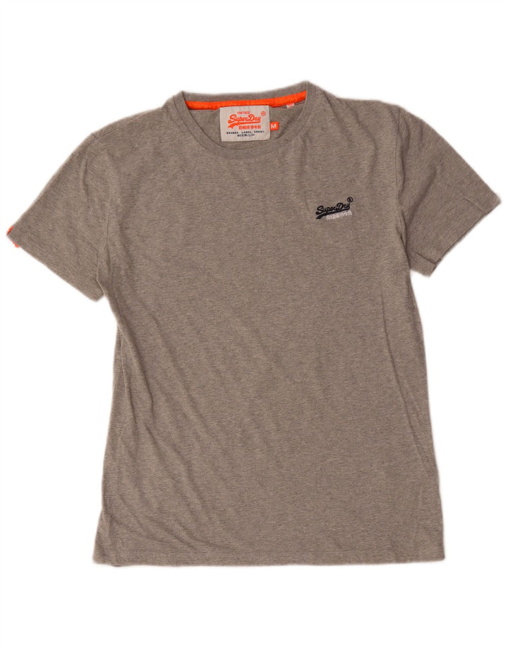 Мужская футболка Superdry Top из хлопка среднего серого цвета
