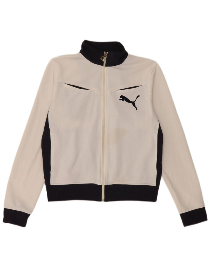 Женский спортивный костюм Puma UK 14, средний белый полиэстер с цветными блоками